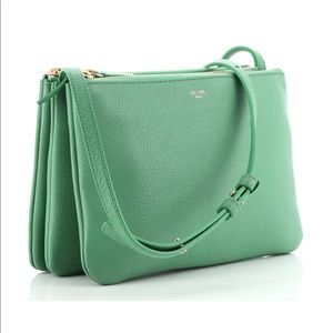 Celine trio crossbody in green *rare*